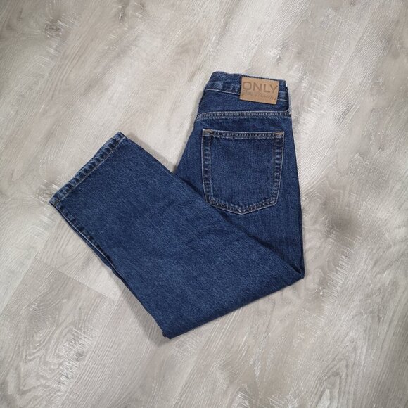 Only Blue Denim Ladies Size 30/26 Hi Rise Ankle Length Button Fly Jeans - Picture 12 of 15